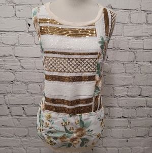 Nwt beaded anthropology top